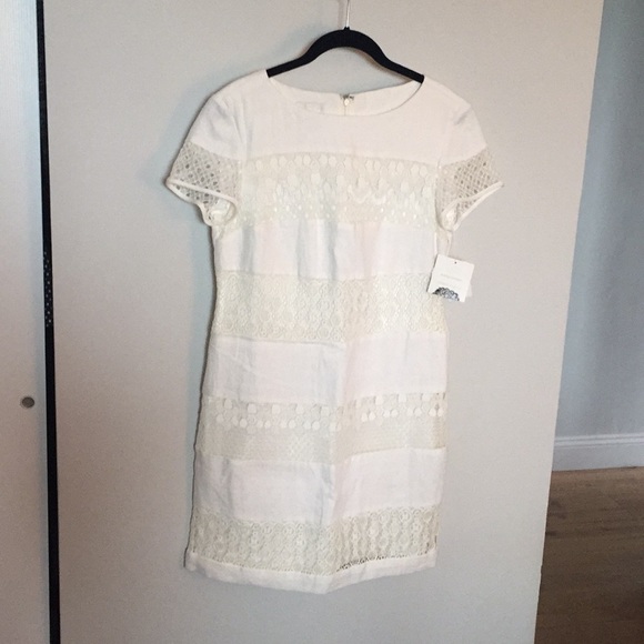Donna Morgan Dresses & Skirts - Donna Morgan Linen and Lace Dress (new w tag)
